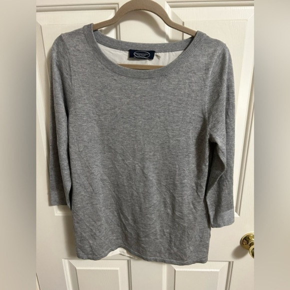 Magaschoni Cashmere and Silk Layered Gray Sweater Size Medium - Picture 1 of 6